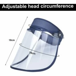 GDRHVFD Visière De Protection Réutilisable Transparent Casquettes Visières Facial Protection Visage Anti-Gouttelettes Couverture Faciale (Bleu Marine) -Promos Protection des yeux : lunettes et masque Magasin 49096052 5