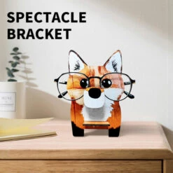ASUPERMALL Peinture De Couleur Fox Cadre Porte-Lunettes Support Stable Intéressant Pratique Ameublement Décor à La Maison, 1 Pc