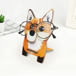 ASUPERMALL Peinture De Couleur Fox Cadre Porte-Lunettes Support Stable Intéressant Pratique Ameublement Décor à La Maison, 1 Pc -Promos Protection des yeux : lunettes et masque Magasin 49302081 3