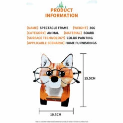 ASUPERMALL Peinture De Couleur Fox Cadre Porte-Lunettes Support Stable Intéressant Pratique Ameublement Décor à La Maison, 1 Pc -Promos Protection des yeux : lunettes et masque Magasin 49302081 4