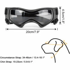 ASUPERMALL Lunettes De Soleil Pour Chien De Protection Lunettes Réglables Pour Animaux De Compagnie Pour Petits Chiens De Taille Moyenne, Noir - Noir -Promos Protection des yeux : lunettes et masque Magasin 49302130 5