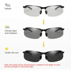 ASUPERMALL 3043 Lunettes De Soleil Lunettes De Vision Nocturne Jour Et Nuit Lunettes De Décoloration Polarisées Lunettes Frame Monochrome -Promos Protection des yeux : lunettes et masque Magasin 49932535 3