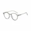 ELLE Lunettes Polygonales Anti-lumière Bleue Miroir Plat Femme Version Coréenne De La Monture Tendance TR, Monture Grise