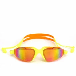 ZHUOXUAN Lunettes De Natation Angle Large + Étui Au Design Exclusif // Entraînements De Natation - Eau Libre // Ligne Pour L’intérieur Et L’extérieur,jaune