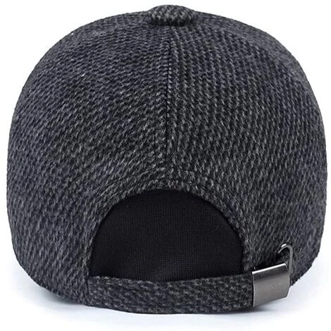 LITZEE Casquette De Baseball Unisexe Winter Caps Noir 2 LITZEE Casquette De Baseball Unisexe Winter Caps Noir – Image 2