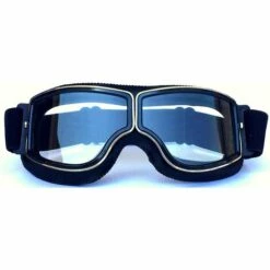 LITZEE Lunettes De Moto Biker Cyclisme Ski Cruisern Aviator Cruiser Jet Lunettes De Protection Masques De Moto Vespa Vintage Biker Oldtimer Scooter Harley Chopper B