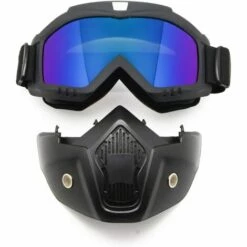 LITZEE Moto Dirt Bike ATV Lunettes Masque Détachable Protéger Rembourrage Casque Lunettes De Soleil Route Riding UV Lunettes De Moto Film Couleur