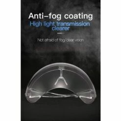 LITZEE Lunettes De Soleil Lunettes De Soleil Avec Couverture Complète Du Visage, Lunettes De Soleil De Protection Multicolores Anti-buée, Visière Légère, Lunettes Mode Pour Hommes Et Femmes,Bleu Double -Promos Protection des yeux : lunettes et masque Magasin 51554046 3