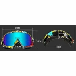 LITZEE Lunettes De Protection De Yeux Visage Masque Anti-UV Coupe-Vent Anti-Sable Anti-Poussière Pour Activités Extérieures Pour Moto, Ski, Cross VTT. (Noir-Blanc) -Promos Protection des yeux : lunettes et masque Magasin 51556912 3