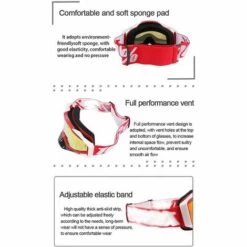 LITZEE Lunette De Moto Cross Mototourisme Lunettes Goggle D 'Anti-poussière D'anti-buée Coupe-Vent Pour Ski Cyclisme Activités Extérieures, B -Promos Protection des yeux : lunettes et masque Magasin 51556913 3