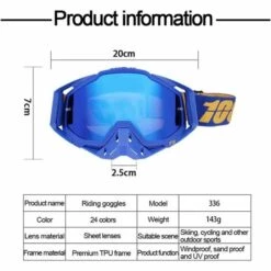 LITZEE Lunette De Moto Cross Mototourisme Lunettes Goggle D 'Anti-poussière D'anti-buée Coupe-Vent Pour Ski Cyclisme Activités Extérieures, B -Promos Protection des yeux : lunettes et masque Magasin 51556913 4