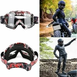 LITZEE Lunettes De Protection De Yeux Visage Anti-brouillard Anti-sable Anti-poussière Lunette Pour Activité Moto Cross Google VTT Vélo Snowboard Ski Snowboard Cyclismes(P932 Film Blanc) -Promos Protection des yeux : lunettes et masque Magasin 51556939 5