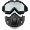 LITZEE Moto Dirt Bike ATV Lunettes Masque Détachable Protéger Rembourrage Casque Lunettes De Soleil Route Riding UV Lunettes De Moto Tablettes De Mercure