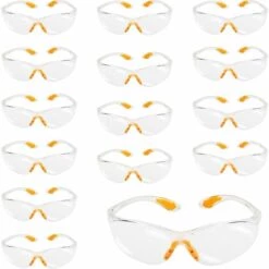 CADEAU 15 Pcs Lunettes De Protection Travaux Bricolage Anti-Rayures Lunettes De Sécurité Cyclisme Surlunettes En Plastique Pour Jardinage Peinture Laboratoire