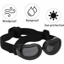 Lunettes De Soleil Pour Chien -Triomphe Sangle Réglable - Coupe-vent Et Imperméable - Protection UV - Pour Chiens De Petite Et Moyenne Taille -Promos Protection des yeux : lunettes et masque Magasin 52079198 3