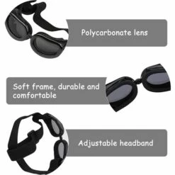 Lunettes De Soleil Pour Chien -Triomphe Sangle Réglable - Coupe-vent Et Imperméable - Protection UV - Pour Chiens De Petite Et Moyenne Taille -Promos Protection des yeux : lunettes et masque Magasin 52079198 4