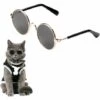 Lunettes De Protection Chien Chat Triomphe Lunettes Rétro Pour Animaux Lunettes De Soleil Chat Chien Facile à Porter Lunettes De Soleil Pet Dog Cat Accessoires De Photo De Costume De Fête De Cosplay
