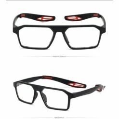 GroupM Montures De Lunettes De Sport Résistantes Aux Chocs Montures Résistantes Pour Le Cyclisme En Plein Air Montures TR Ultralégères Lunettes De Basket-ball Montures Myopes (gris Noir) -Promos Protection des yeux : lunettes et masque Magasin 52935518 5