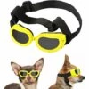 GroupM Chien Accessoires, Lunettes De Protection à Sangle Réglable Pour Petits Chiens (jaune)