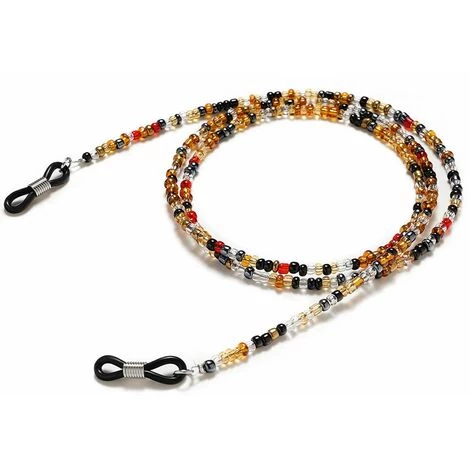 BRIDAY Chaîne De Lunettes Perlée, Porte-chaîne De Lunettes, Lunettes Antidérapantes, Sangle De Lunettes De Soleil, Sangle De Lunettes. 1 BRIDAY Chaîne De Lunettes Perlée, Porte-chaîne De Lunettes, Lunettes Antidérapantes, Sangle De Lunettes De Soleil, Sangle De Lunettes.