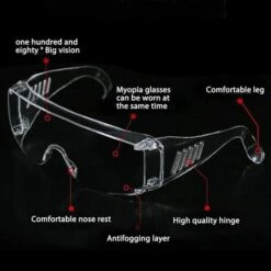 BRIDAY 3 Paires De Lunettes De Sécurité Transparentes Lunettes De Sécurité Industrielles De Laboratoire Lunettes Anti-buée Anti-rayures 8 BRIDAY 3 Paires De Lunettes De Sécurité Transparentes Lunettes De Sécurité Industrielles De Laboratoire Lunettes Anti-buée Anti-rayures -Promos Protection des yeux : lunettes et masque Magasin 53088110 4