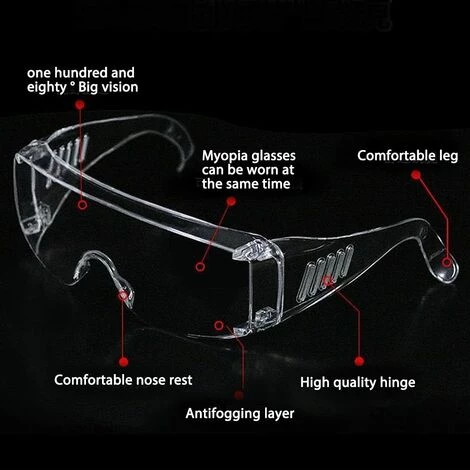BRIDAY 3 Paires De Lunettes De Sécurité Transparentes Lunettes De Sécurité Industrielles De Laboratoire Lunettes Anti-buée Anti-rayures 4 BRIDAY 3 Paires De Lunettes De Sécurité Transparentes Lunettes De Sécurité Industrielles De Laboratoire Lunettes Anti-buée Anti-rayures – Image 4