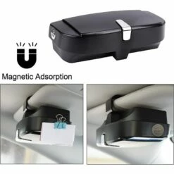 BRIDAY Étui à Lunettes De Voiture Avec Zone D'aspiration Magnétique Et Zone D'insertion De Carte (noir) 8 BRIDAY Étui à Lunettes De Voiture Avec Zone D'aspiration Magnétique Et Zone D'insertion De Carte (noir) -Promos Protection des yeux : lunettes et masque Magasin 53095781 4