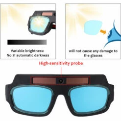 SUPERSELLER Lunettes De Sécurité De Soudage à Assombrissement Automatique à énergie Solaire Lunettes Professionnelles Anti-soudure UV Protègent Les Yeux - -Promos Protection des yeux : lunettes et masque Magasin 53626285 5