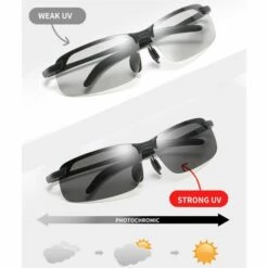 Homme Lunette De Soleil Photochromiques Polarisées Conduite Pêche Golf Eyewear UVA UVB Protection，Fontainebleau -Promos Protection des yeux : lunettes et masque Magasin 53912423 5