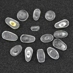 ALMI 150 Paires Coussinets De Nez Pour Lunettes,Plaquettes De Lunettes En Silicone Souple Antidérapant, Plaquettes De Lunettes à Visser. Plaquettes De Lunettes à Enfoncer(Transparent, 15 Styles) -Promos Protection des yeux : lunettes et masque Magasin 54023343 3