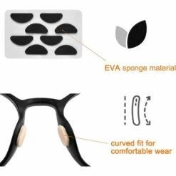 ALMI 40 Paires Coussinet De Nez En Mousse, Plaquettes De Nez Auto-Adhésives, Antidérapant Coussinets De Nez, Lunettes Nez Pads Doux, Nosepads Minces Pour Lunettes Spectacles(Couleur De Peau+ Noir) -Promos Protection des yeux : lunettes et masque Magasin 54024029 3