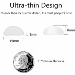 ALMI Antidérapant Coussinets De Nez En Silicone Adhésif Coller Sur Plaquettes De Nez Pads Pour Lunettes Des Lunettes De Soleil Lunettes, Clair, 1 Mm (10 Paires) -Promos Protection des yeux : lunettes et masque Magasin 54024383 4