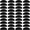 ALMI 20 Paires Coussinets De Nez Adhésif Pour Lunettes Adhésif Plaquettes Nez En Silicone Antidérapante Lunettes De Nez Plaquettes Coussinets Nasaux En Forme D Accessoires Pour Lunettes Soleil (Noir)