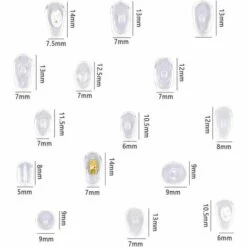 ALMI 150 Paires Antidérapant Coussinets De Nez, 15 Style Plaquettes De Lunettes à Visser, Plaquettes De Lunettes à Enfoncer, Plaquettes De Nez Adhésives Lunettes Nez Pad Pour Lunettes (Boîte Transparente) -Promos Protection des yeux : lunettes et masque Magasin 54025198 3