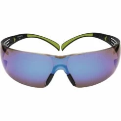 3M - Goggles De Sécurité SecureFit-SF400 FR 166, EN 172 Sangle Noir Green, Tranches Bleu PC