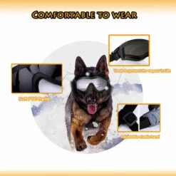 MERKMAK Lunettes De Soleil Pour Chien Reglables, Anti-Uv, Anti-Poussiere Anti-Buee, Protection Des Yeux, Coupe-Vent, Impermeables Pour Chien Moyen Ou Grand -Promos Protection des yeux : lunettes et masque Magasin 54395966 3