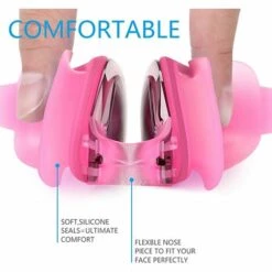 ALMI Lunettes De Natation Sans Fuite, Anti-buée Et Protection UV - Boîtier De Protection - Pince-Nez - Bouchons D’Oreilles Pour Adulte Et Enfants -Promos Protection des yeux : lunettes et masque Magasin 54463800 4