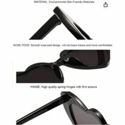 VERSAILLESFR Lunettes De Soleil Coeur Pour Femme Sans Monture Cadre En Métal Mince Lunettes De Soleil En Forme De Coeur Rouge,Versailles -Promos Protection des yeux : lunettes et masque Magasin 55060945 4