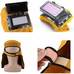 DECKON Capot De Soudage En Cuir De Vache - Masque De Protection Solaire Et Auto-obscurcissant -Promos Protection des yeux : lunettes et masque Magasin 55300931 3