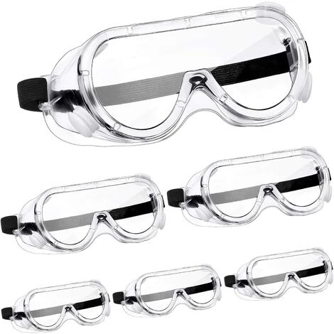 ALMI 6 Paires Lunettes De Sécurité Lunettes De Protection De Sécurité Lunettes Résistantes Aux Éclaboussures Chimiques Lunettes Ajustables Transparentes Pour Maison, Laboratoire 1 ALMI 6 Paires Lunettes De Sécurité Lunettes De Protection De Sécurité Lunettes Résistantes Aux Éclaboussures Chimiques Lunettes Ajustables Transparentes Pour Maison, Laboratoire
