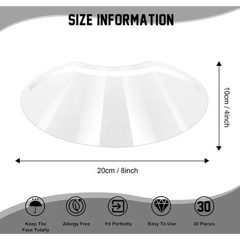 Visière Transparente Pour Microblading,Triomphe Maquillage Permanent, Extensions De Cils, Cataracte Des Yeux, Protecteur De Yeux Visage De Douche, Visière Souple Transparente, 50 Pièces 2 Visière Transparente Pour Microblading,Triomphe Maquillage Permanent, Extensions De Cils, Cataracte Des Yeux, Protecteur De Yeux Visage De Douche, Visière Souple Transparente, 50 Pièces – Image 2