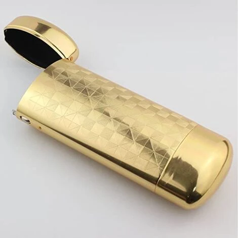 PERLE RARE Étui à Lunettes En Plastique Dur(Doré) 2 PERLE RARE Étui à Lunettes En Plastique Dur(Doré) – Image 2