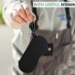 PERLE RARE Etui Lunettes De Soleil, [Ultra Léger] Sac Souple De Lunettes Boitier Lunettes En Néoprène Housse - Noir -Promos Protection des yeux : lunettes et masque Magasin 55608256 4