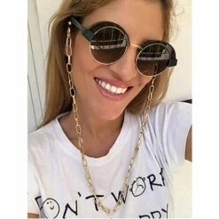 CADEAUX Mode Chaîne De Lunettes De Soleil Or Métallique Lunettes Chaîne Facile Accessoires Pour Lunettes Pour Lunettes Et Lunettes De Soleil -Promos Protection des yeux : lunettes et masque Magasin 55621611 3