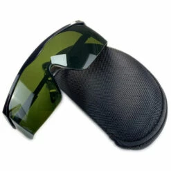 ASUPERMALL Lunettes De Protection Lunettes Anti-Laser Réglables Télescopiques à Trois Vitesses Pour Uv Beauty E-Light Ipl Instrument D'Épilation Soudage Électrique Bâton De Désinfection Au Laser, Vert Foncé