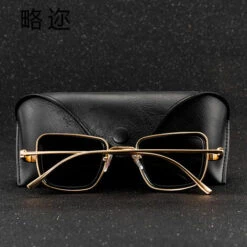 ILOVEMILAN Lunettes De Soleil En Métal Lunettes De Soleil Rétro Iron Man Lunettes De Soleil Tendance Carrées(silver + Dark Blue) -Promos Protection des yeux : lunettes et masque Magasin 56052402 2