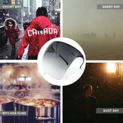 BENOBBY KIDS 2 Pièces Pleine Couverture Visage Visière Lunettes De Protection Miroir Bouclier Lunettes De Soleil Anti Brouillard -Promos Protection des yeux : lunettes et masque Magasin 56071202 3