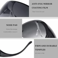 BENOBBY KIDS 2 Pièces Pleine Couverture Visage Visière Lunettes De Protection Miroir Bouclier Lunettes De Soleil Anti Brouillard -Promos Protection des yeux : lunettes et masque Magasin 56071202 4