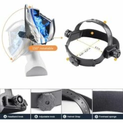 ZHUOXUAN Casque De Soudage Automatique, Casque De Soudage à Assombrissement Automatique Avec écran Solaire, Casque De Soudage à Grand Angle De Vision -Promos Protection des yeux : lunettes et masque Magasin 56084387 5