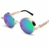ILOVEMILAN Adultes Steampunk Cyberpunk Lunettes De Soleil Rondes Vintage Retro Circle Glasses#c4